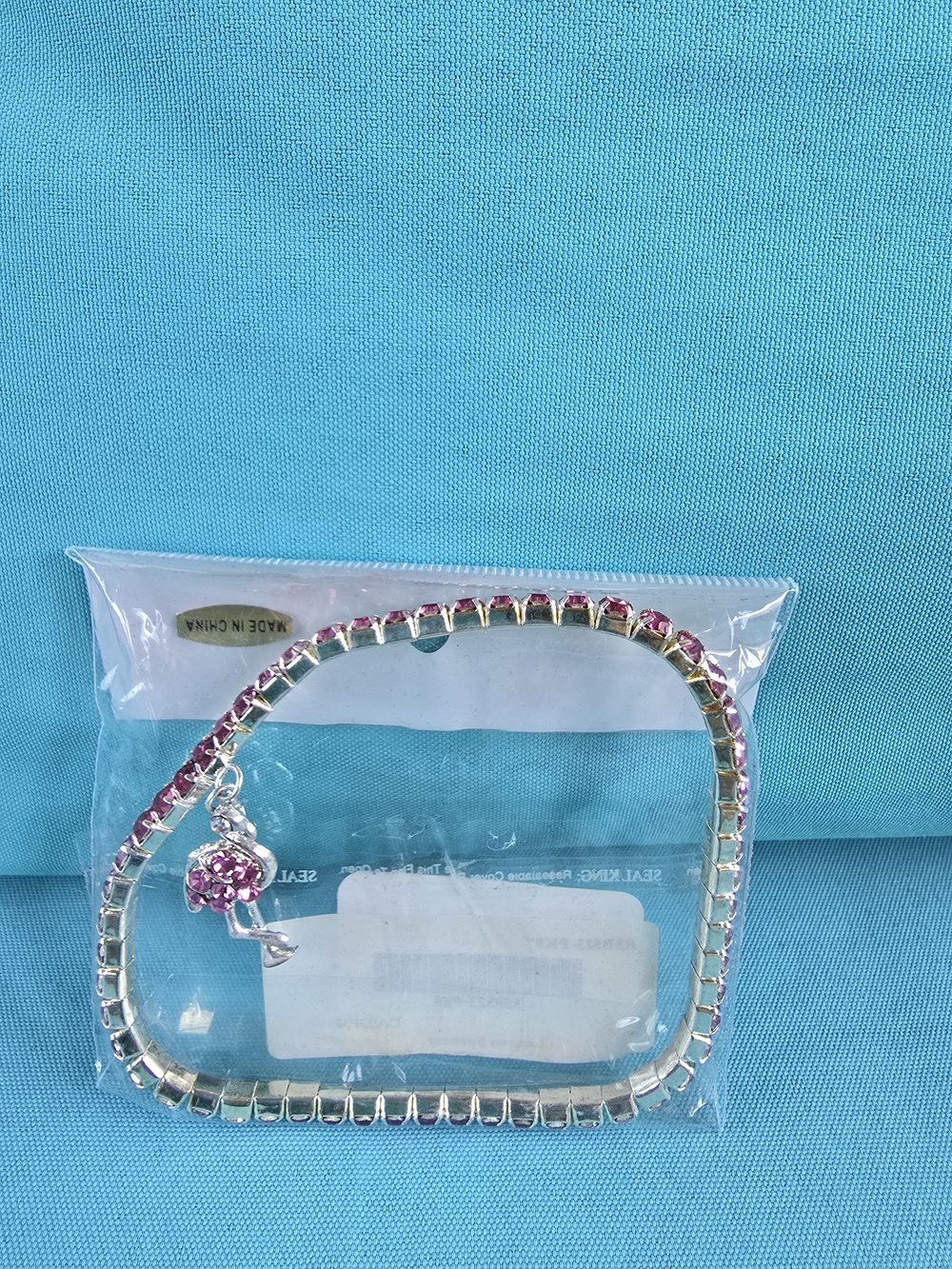 Flamingo Charm Pink Stretch Anklet